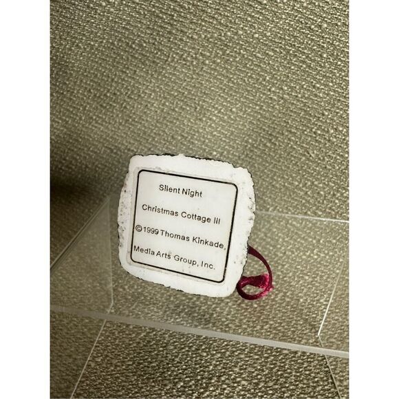 Vtg 90s Thomas Kinkade Ornament Ceramic Box Stonehearth Christmas Mini 1.5” - Picture 6 of 11